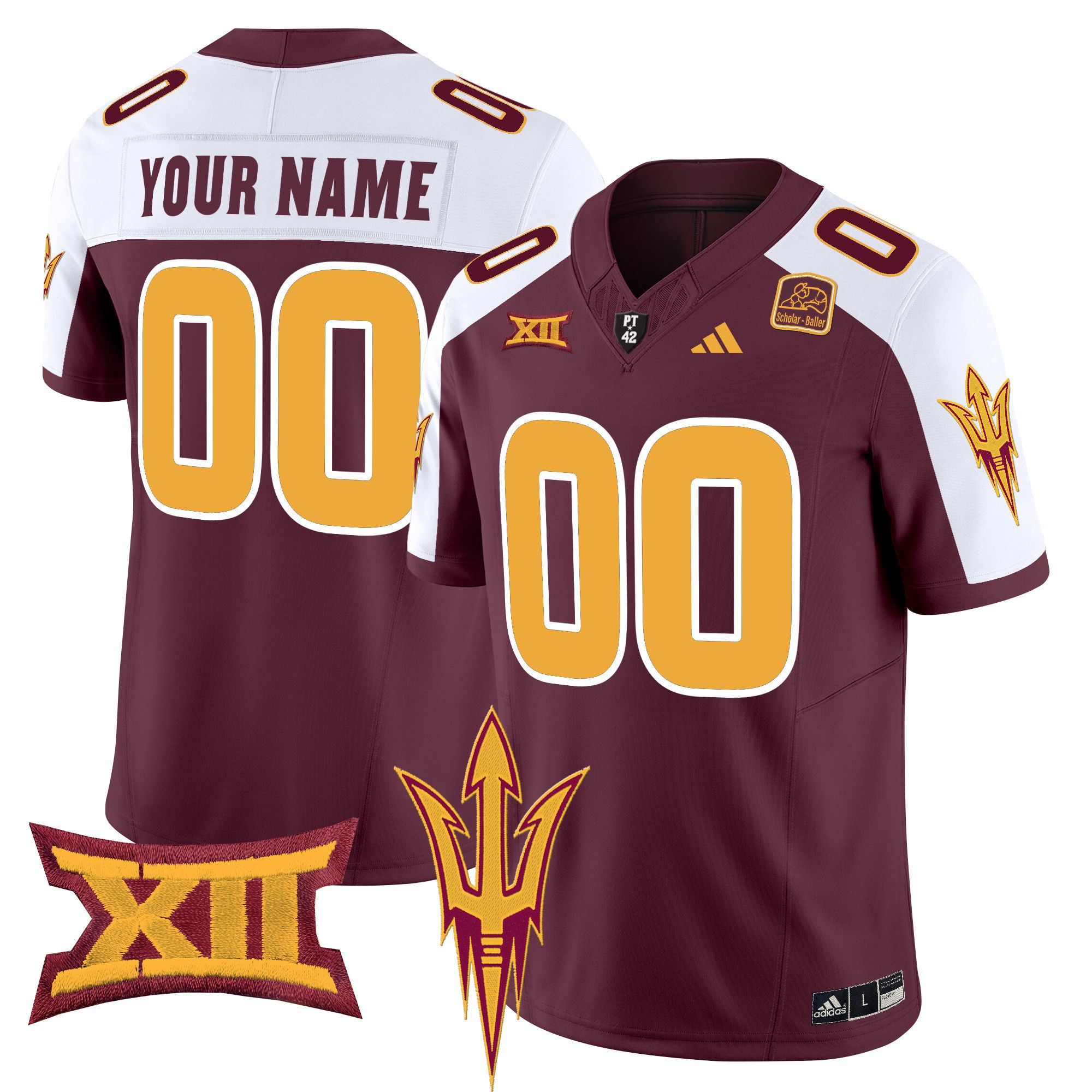 Men Arizona State Sun Devils Red 2024 Vapor Limited Custom NCAA Jersey->customized ncaa jersey->Custom Jersey